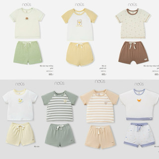 Nous cài vai cộc hè vải Petit cho bé 12-24M