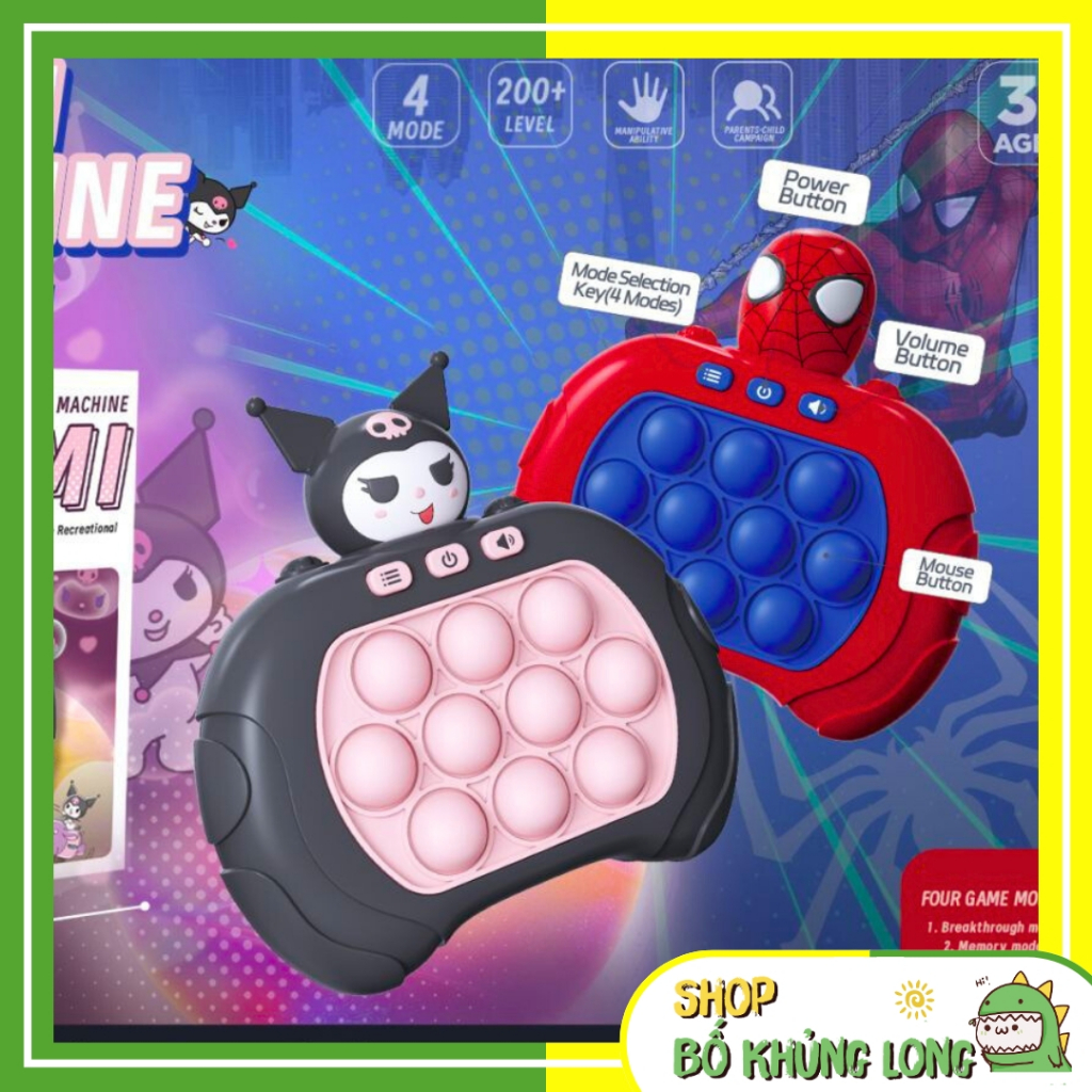 Pop It Điện Tử Đồ Chơi Máy Pop It Kuromi Cho Bé Với 4 Cấp Độ Chơi Máy Pop 13 Phím Đồ Chơi Cho Bé - B