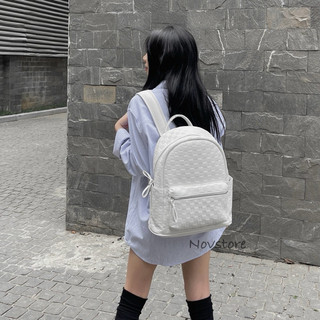 Balo da đi học balo thời trang nam nữ ulzzang balo đựng laptop balo da pu cao cấp - White backpack, novstore