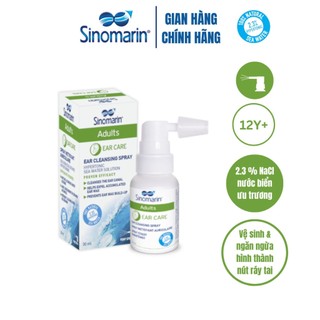 Xịt tai & ngừa nút ráy tai trẻ lớn & người lớn - sinomarin adults ear care - 30ml xanh - hy lạp