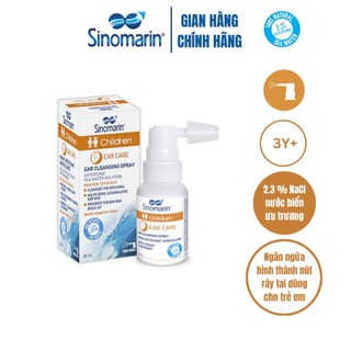 Xịt tai & ngừa nút ráy tai trẻ em - sinomarin children ear care 30ml vàng - hàng hy lạp