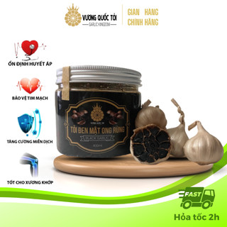 Tỏi đen Lý Sơn ngâm mật ong - Vương Quốc Tỏi chính hiệu - hộp 400ml