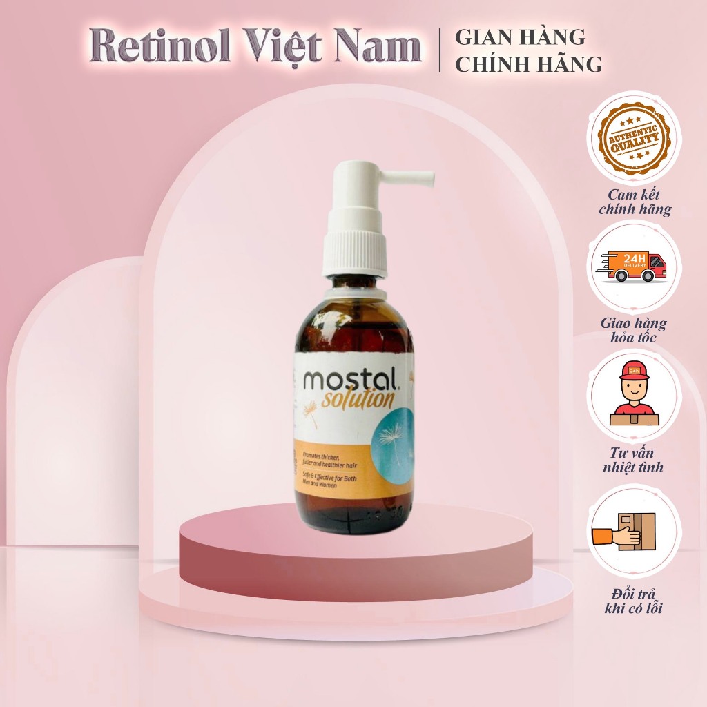 Xịt Kích Mọc Tóc Mostal Solution, Xịt mọc tóc kích thích tóc mọc nhanh dưỡng tóc chắc khoẻ