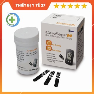 HỘP 50 QUE THỬ ĐƯỜNG HUYẾT TIỂU ĐƯỜNG CARESENS N HÀN  CHUẨN Y TẾ