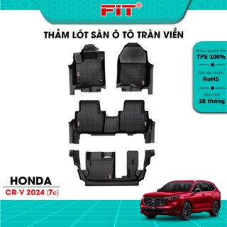 Thảm lót sàn ô tô Honda CRV 2024 (7 chỗ) tràn viền bậc cửa nhựa TPE nguyên sinh Fitmat
