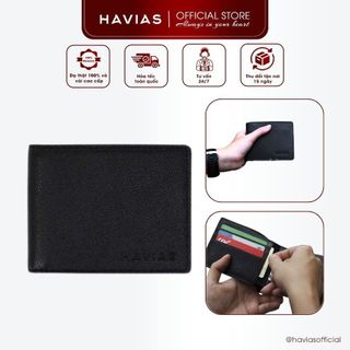 VENUS2 HAVIAS bóp ngang đựng tiền da bò thật nhập khẩu cao cấp