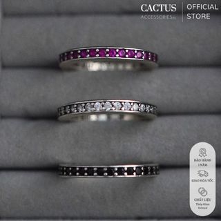 Nhẫn Chrome Hearts đính đá cách điệu, phong cách, thiết kế unisex nam nữ, thép titan không gỉ - Cactus Accessories