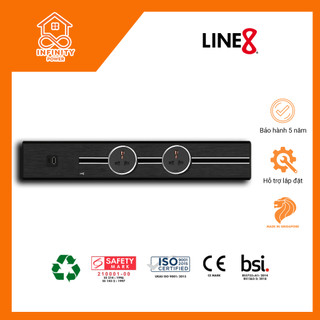 COMBO 1 l Thanh Ray Dẫn Điện Nổi ( Model S ) 600mm + 60W USB AC + 2 Ổ Cắm Điện (đen hoặc trắng) l Hàng Chính Hãng