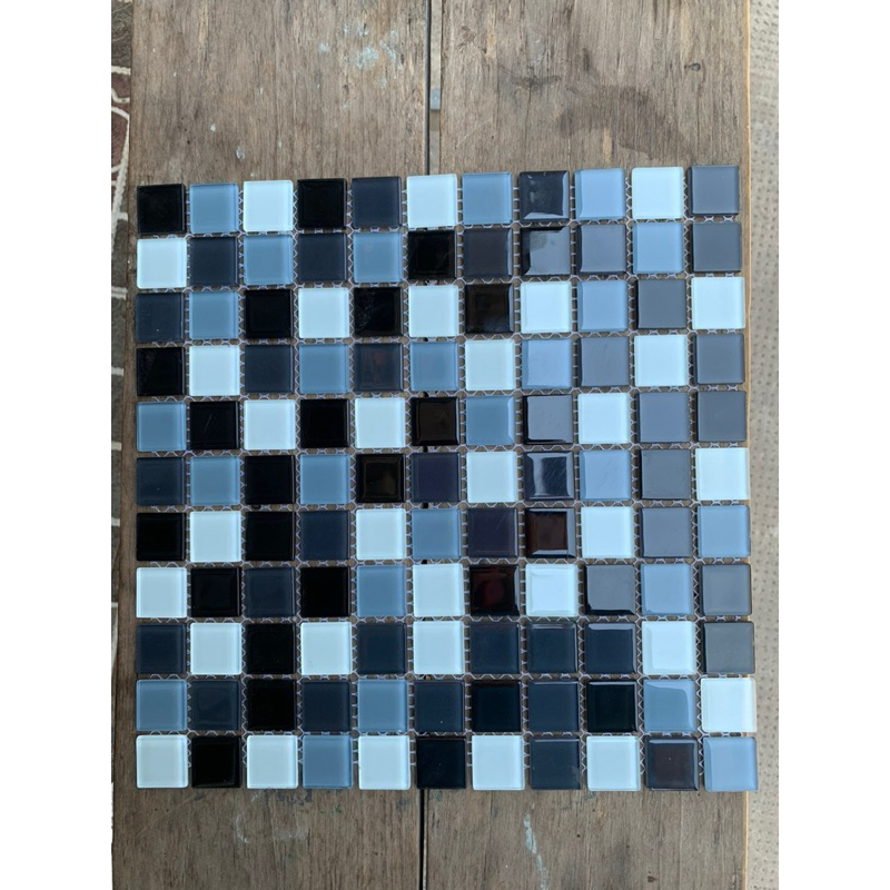 Gạch mosaic thủy tinh cao cấp, mosaic thuỷ tinh hồ bơi. Tấm mosaic thủy tinh decor 30cm