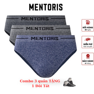Combo 3 quần sịp  Mentoris cao cấp co giãn 4 chiều dệt liền không đường may