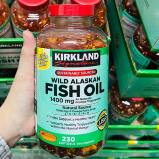 Dầu cá hồi wild alaskan fish oil 1400mg kirkland 230v