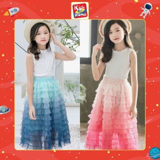 Chân váy xòe nhiều tầng cho bé gái (2 màu) N00706