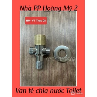 Van tê chia Nước tê cầu cho vòi xịt vệ sinh và bồn cầu inox 304 - Van giảm áp