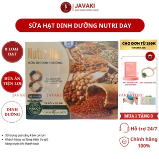 Sữa hạt dinh dưỡng Nutri Day chính hãng 15 gói bữa ăn dinh dưỡng 8 loại hạt