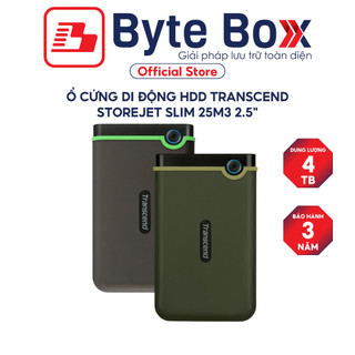 Ổ cứng di động HDD Transcend StoreJet Slim 25M3 2.5" 1TB / 2TB/ 4TB  Bảo hành 3 năm
