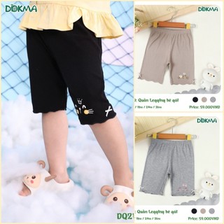 Quần legging lửng bé gái cotton tăm Dokma DQ2150