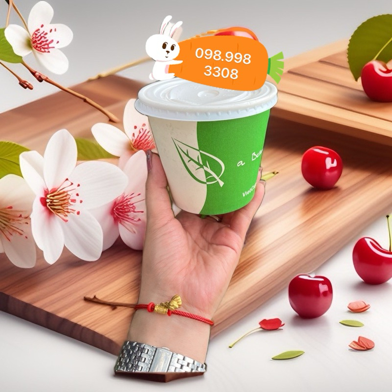 Com bo 50 bát giấy có nắp