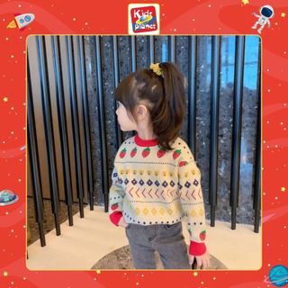 Áo len phối hoạ tiết nhiều màu cho bé gái (Từ 8-27kg, cao 80-130cm) N01009