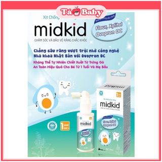 Xịt răng Midkid Xịt Chống Sâu Răng cho bé bảo vệ men răng, ngừa ố vàng (dành cho bé từ 1 tuổi)