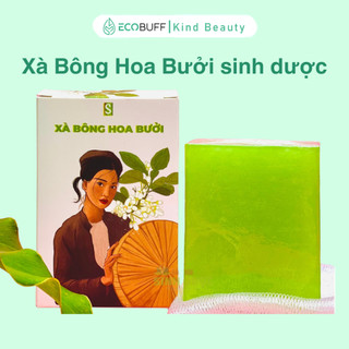 Xà bông hoa bưởi, xà phòng hoa bưởi Ecobuff 80g, 100% thiên nhiên thơm ngát dịu nhẹ an lành