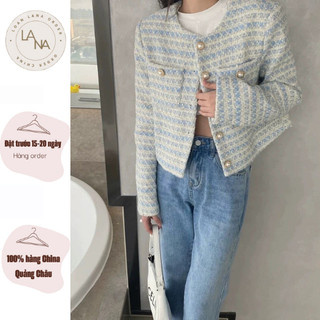 Áo dạ kẻ xanh 2 lớp