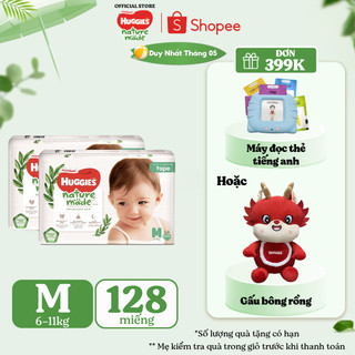  Combo 2 Tã Dán Huggies Platinum Nature Made Size M64