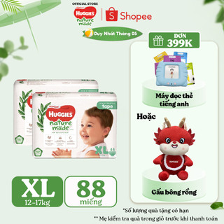  Combo 2 Tã Dán Huggies Platinum Nature Made Size XL44