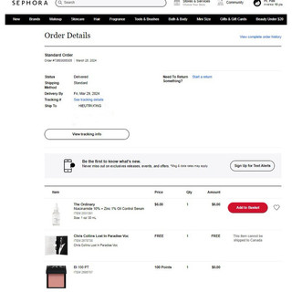 [Bill Sephora ] Vial nước hoa 1,2ml &  2ml