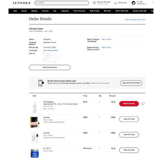 [Bill Sephora ] Vial nước hoa 1,2ml &  2ml