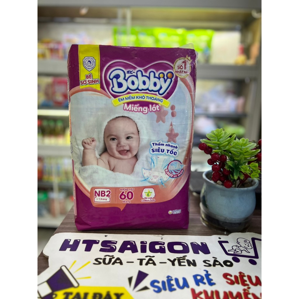 Miếng Lót Bobby NB2 60 Miếng (>1 tháng )
