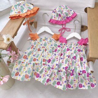 Set váy cánh tiên kèm mũ phong cách dễ thương cho bé gái 1 tuổi đến 6 tuổi shushibaby