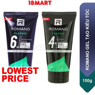Gel vuốt tóc nam romano 150g giữ nếp siêu cứng và lâu.