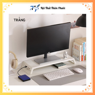  Kệ Máy Tính Cổng USB Kệ Gỗ Để màn Hình Máy Tính Laptop Có Cổng Sạc USB Tặng Kèm Dây Nối 