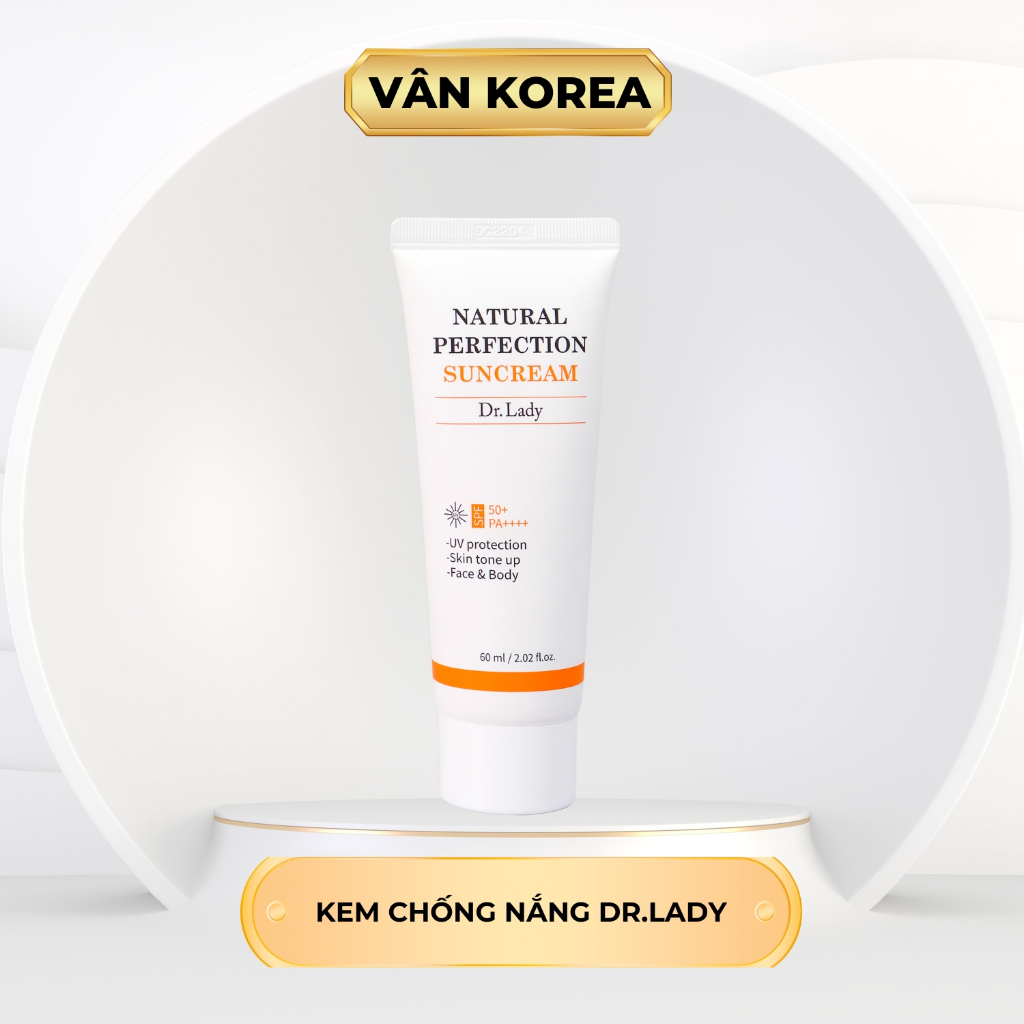 Kem Chống Nắng Vật Lý Nâng Tone Cho Da Nhạy Cảm Dr.Lady Dưỡng Trắng Che Khuyết Điểm Tuýp 60ml