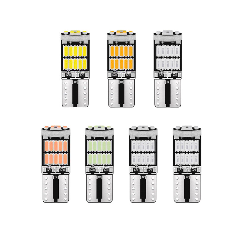 COMBO bóng đèn led T10 4014, đèn xi nhan, đèn demi, đèn trần LED T10 12V DC đui cắm T10 dành cho xe 