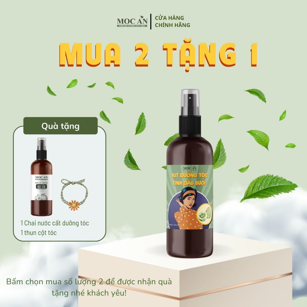 BT120M. Xịt Kích Mọc Tóc Tinh Dầu Bưởi Da Xanh 120ml Mộc Ân Haircare hỗ trợ giảm rụng, nuôi dưỡng dài tóc