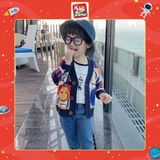 Áo khoác len hình mặc cười bé trai N00534