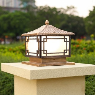 Đèn trụ cổng mái chùa Cỡ vuông 250mm