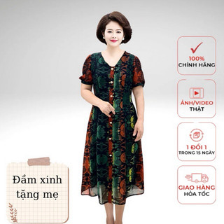 Đầm trung niên thiết kế 7 mảnh, mềm mát che khuyết điểm tốt