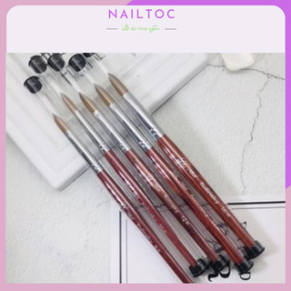 Cọ đắp bột nail size 16 cán gỗ kolinsky germany