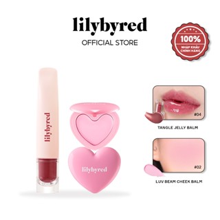 Combo Má Hồng Kem LILYBYRED Luv Beam Cheek Balm 3.5g + Son Bóng Lilybyred Tangle Jelly Balm 9ml