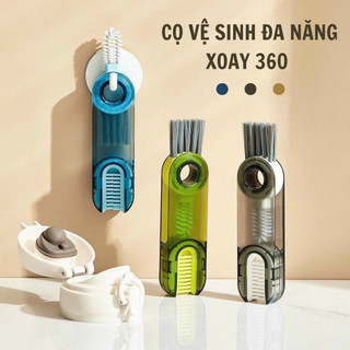 Cọ vệ sinh đa năng, dụng cụ vệ sinh cốc, bình sữa, bình nước xoay 360