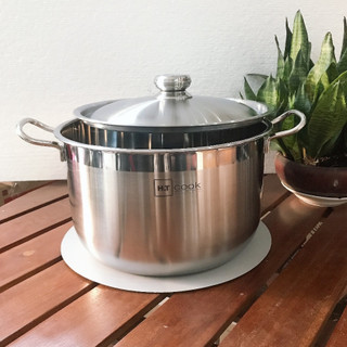 Nồi luộc gà inox 430 Fivestar H.T cook nắp inox 1 đáy bếp từ dùng được mọi bếp  26cm / 28cm / 30cm / 32cm