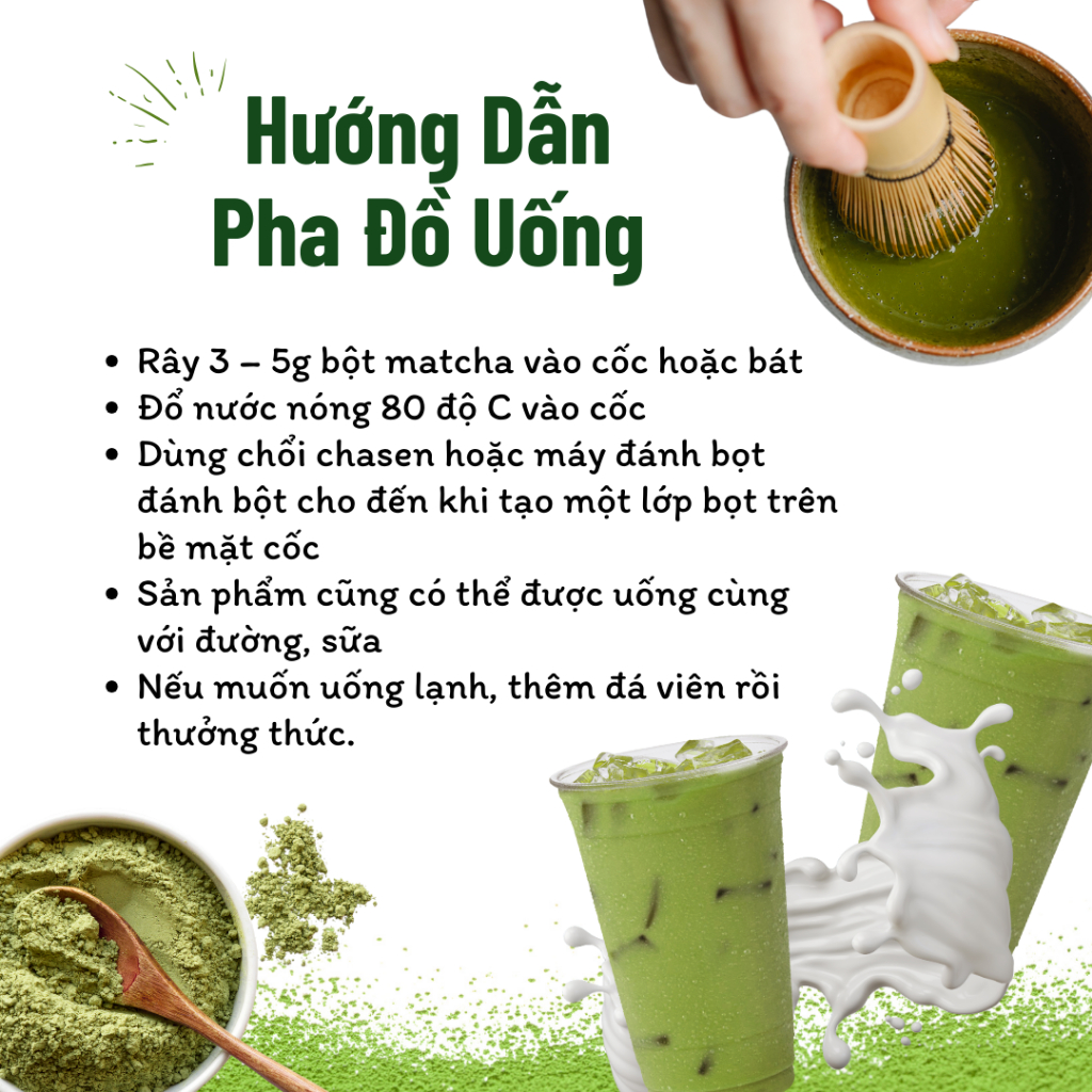 [Organic] Bột Trà Xanh Fuji Matcha Nguyên Chất Vụ Xuân Pha Đồ Uống, Đắp Mặt, Trắng Da 100g/30g | BigBuy360 - bigbuy360.vn