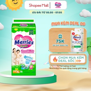 Tã quần Merries Goodskin đủ size M50/L44/XL38/XXL28