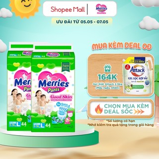 Combo 2 Tã quần Merries Goodskin đủ size M50/L44/XL38/XXL28