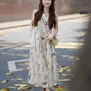 Đầm maxi thiết kế cao cấp thanh lịch, đầm KABICO in họa tiết sang trọng, đi biển dự tiệc, đi biển_m23