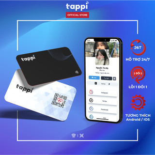 Thẻ cá nhân thông minh Tappi, card visit, danh thiếp thông minh phiên bản màu trắng