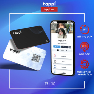 Thẻ Cá Nhân Thông Minh Tappi - Thiết kế bề mặt nhám sang trọng bền màu giúp chia sẻ thông tin cá nhân chỉ với 1 chạm