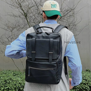 Balo da nam nữ, mã 6050 kiểu dáng vintage chống thấm nước đựng vừa Laptop 15.6 inch và có ngăn chống sốc - novstore